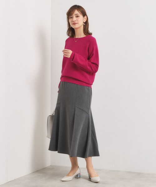 ITS'DEMO / イッツデモ スカート | 【手洗い可/ウエストゴム】ヘリンボーンマーメイドスカート | 詳細3