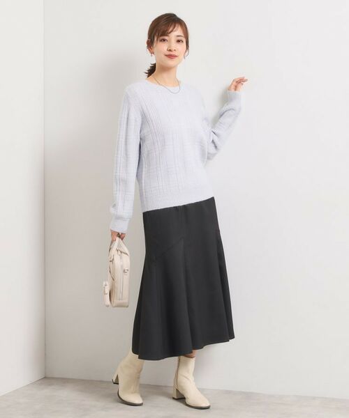 ITS'DEMO / イッツデモ スカート | 【手洗い可/ウエストゴム】ヘリンボーンマーメイドスカート | 詳細6