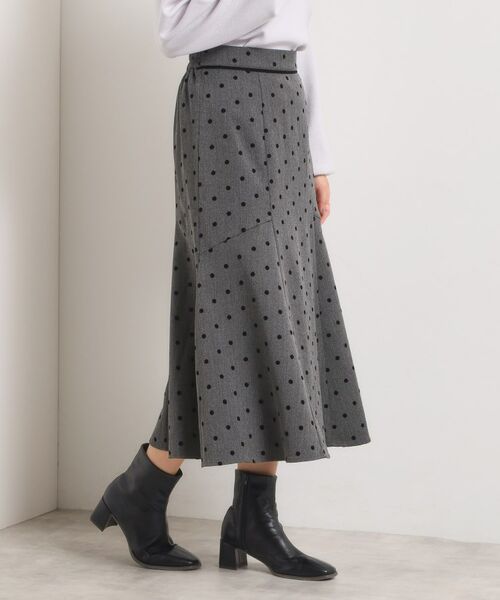 ITS'DEMO / イッツデモ スカート | 【手洗い可/ウエストゴム】ヘリンボーンマーメイドスカート | 詳細9