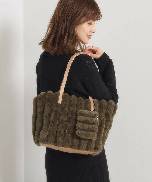 ITS'DEMO / イッツデモ トートバッグ | ポーチ付フェイクファートート | 詳細3