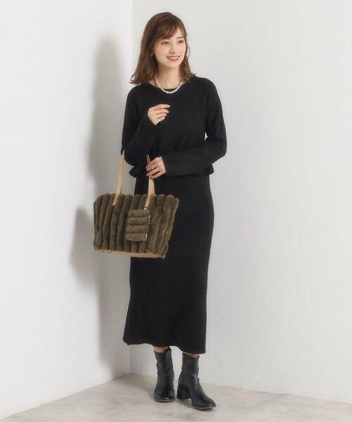 ITS'DEMO / イッツデモ トートバッグ | ポーチ付フェイクファートート | 詳細4