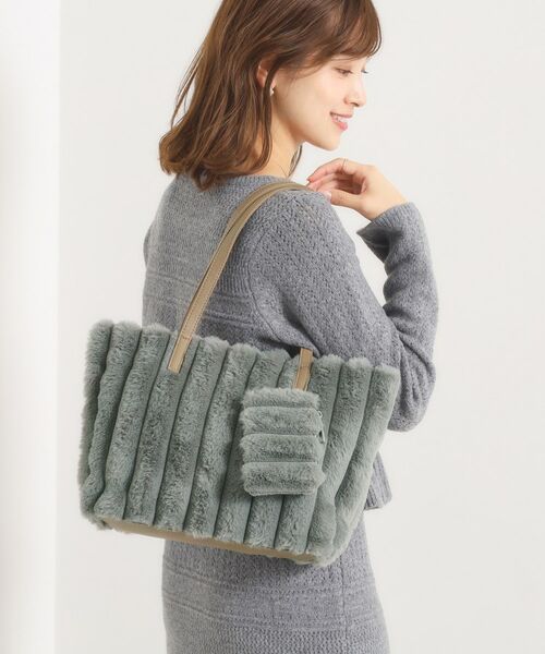 ITS'DEMO / イッツデモ トートバッグ | ポーチ付フェイクファートート | 詳細7