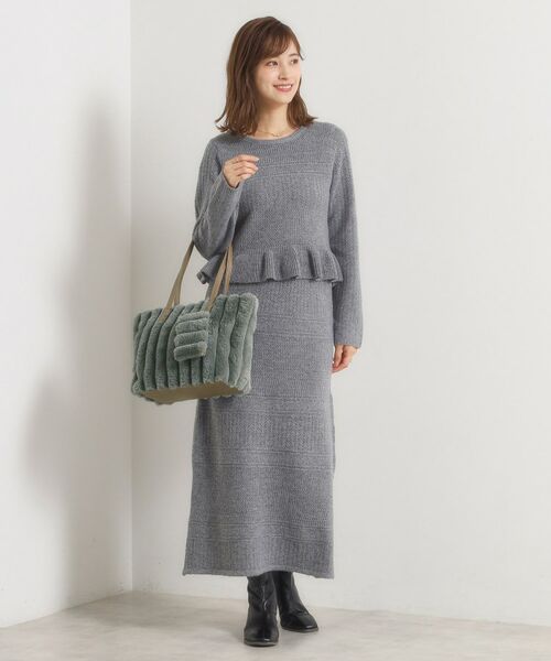 ITS'DEMO / イッツデモ トートバッグ | ポーチ付フェイクファートート | 詳細9