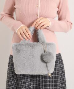 ITS'DEMO / イッツデモ トートバッグ | チャーム付きフェイクファートート