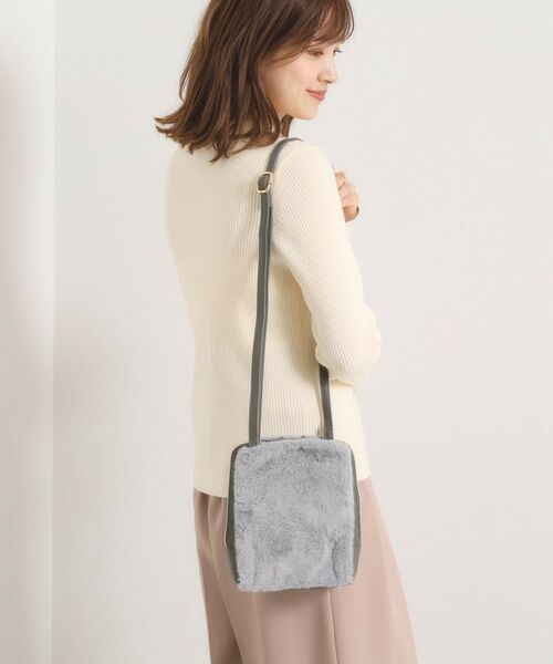 ITS'DEMO / イッツデモ ショルダーバッグ | 三層フェイクファーミニショルダー | 詳細5