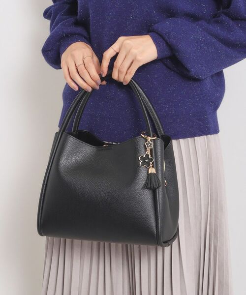 ITS'DEMO / イッツデモ ハンドバッグ | 【2WAY】チャーム付きミニトート(ブラック(019))