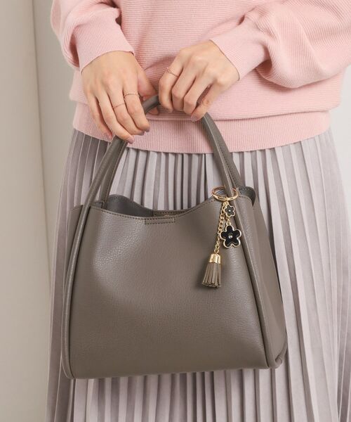 ITS'DEMO / イッツデモ ハンドバッグ | 【2WAY】チャーム付きミニトート(トープ(054))