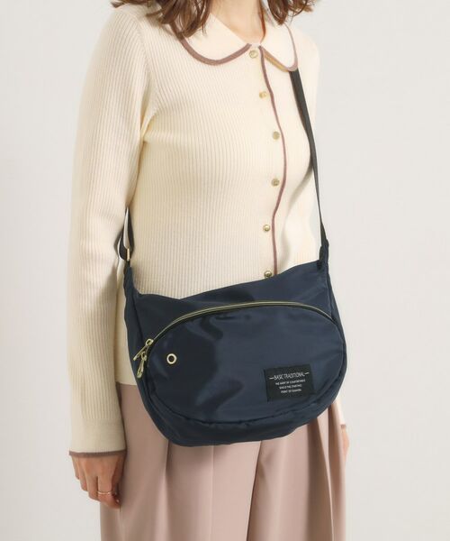 ITS'DEMO / イッツデモ ショルダーバッグ | 【防花粉】高密度ポリ半月ミニショルダー(ネイビー(094))