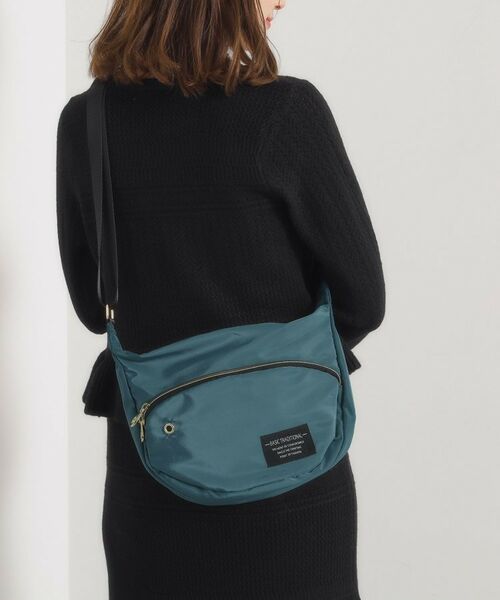 ITS'DEMO / イッツデモ ショルダーバッグ | 【防花粉】高密度ポリ半月ミニショルダー(ブルーグリーン(097))