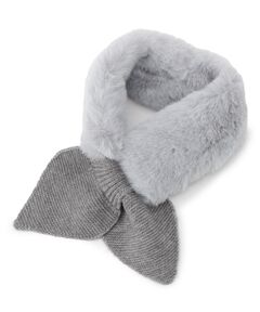 ITS'DEMO / イッツデモ マフラー・ショール・スヌード・ストール | 【手洗い可】ニット切替ファーティペット