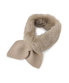 ITS'DEMO / イッツデモ マフラー・ショール・スヌード・ストール | 【手洗い可】ニット切替ファーティペット