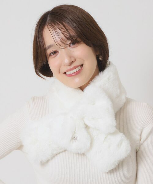 ITS'DEMO / イッツデモ マフラー・ショール・スヌード・ストール | リボンモチーフファーマフラー | 詳細7