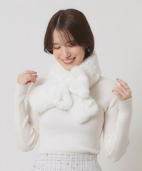 ITS'DEMO / イッツデモ マフラー・ショール・スヌード・ストール | リボンモチーフファーマフラー | 詳細8