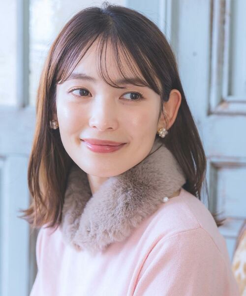 ITS'DEMO / イッツデモ マフラー・ショール・スヌード・ストール | 【手洗い可】マグネット付きファーティペット | 詳細2