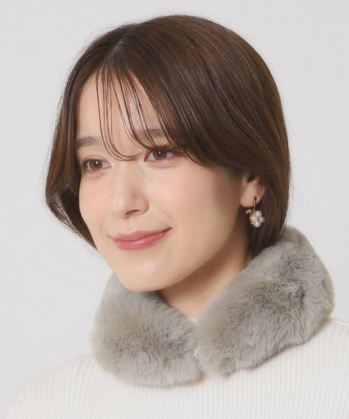 ITS'DEMO / イッツデモ マフラー・ショール・スヌード・ストール | 【手洗い可】マグネット付きファーティペット | 詳細9