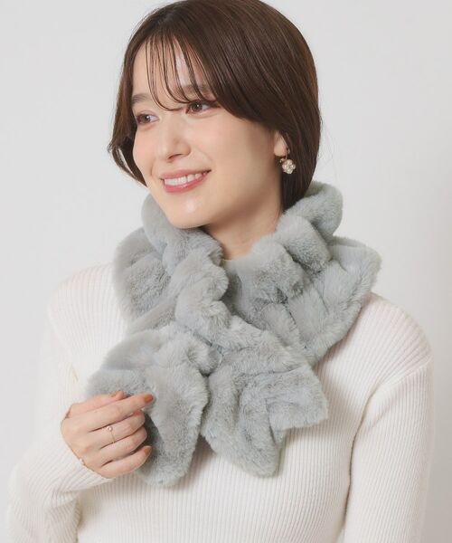 ITS'DEMO / イッツデモ マフラー・ショール・スヌード・ストール | 【手洗い可】シャーリングファーマフラー | 詳細7