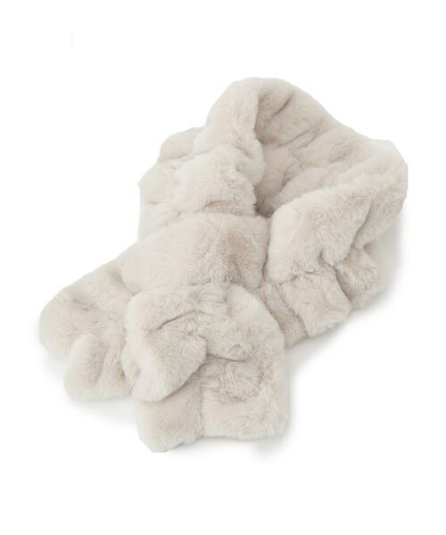 ITS'DEMO / イッツデモ マフラー・ショール・スヌード・ストール | 【手洗い可】シャーリングファーマフラー(アイボリー(004))