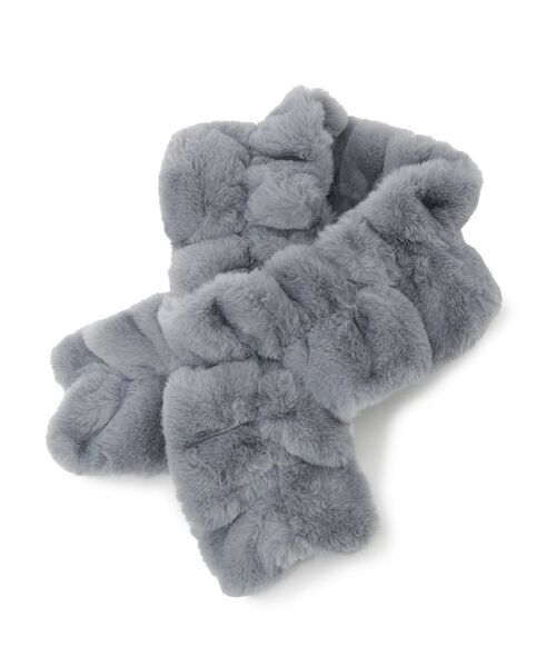 ITS'DEMO / イッツデモ マフラー・ショール・スヌード・ストール | 【手洗い可】シャーリングファーマフラー(グレー(012))