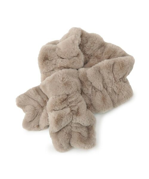 ITS'DEMO / イッツデモ マフラー・ショール・スヌード・ストール | 【手洗い可】シャーリングファーマフラー(ベージュ(052))