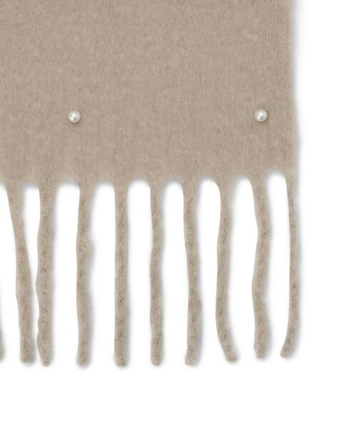 ITS'DEMO / イッツデモ マフラー・ショール・スヌード・ストール | 【手洗い可】パール調付きバルキーストール | 詳細3