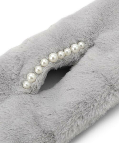ITS'DEMO / イッツデモ マフラー・ショール・スヌード・ストール | 連パール調フェイクファーマフラー | 詳細3