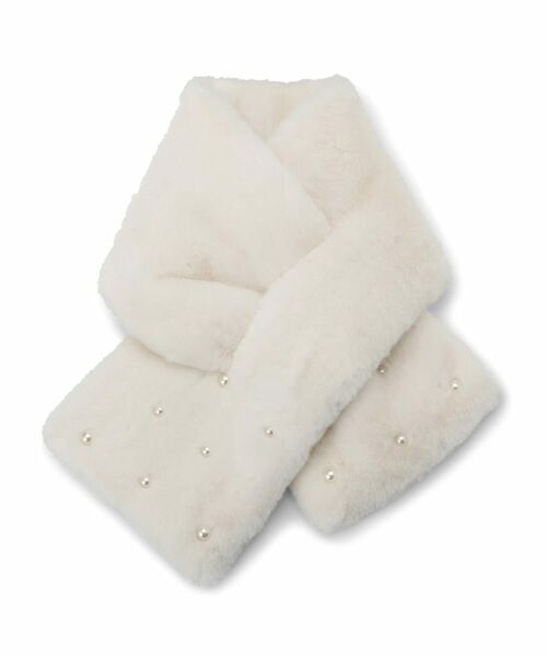 ITS'DEMO / イッツデモ マフラー・ショール・スヌード・ストール | ランダムパール調フェイクファーマフラー | 詳細1