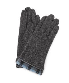 ITS'DEMO / イッツデモ 手袋 | 【手洗い可】チェック切替保湿生地グローブ