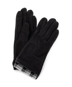 ITS'DEMO / イッツデモ 手袋 | 【手洗い可】チェック切替保湿生地グローブ