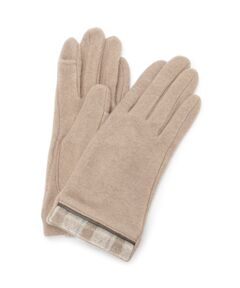 ITS'DEMO / イッツデモ 手袋 | 【手洗い可】チェック切替保湿生地グローブ