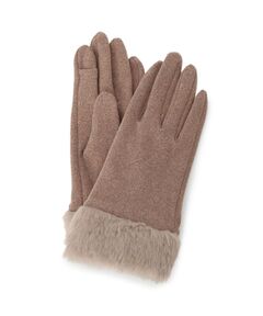 ITS'DEMO / イッツデモ 手袋 | 【手洗い可】ファーカフスジャージグローブ