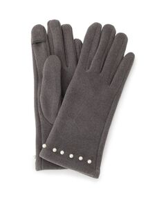 ITS'DEMO / イッツデモ 手袋 | 【手洗い可】フェイクパール付きジャージグローブ