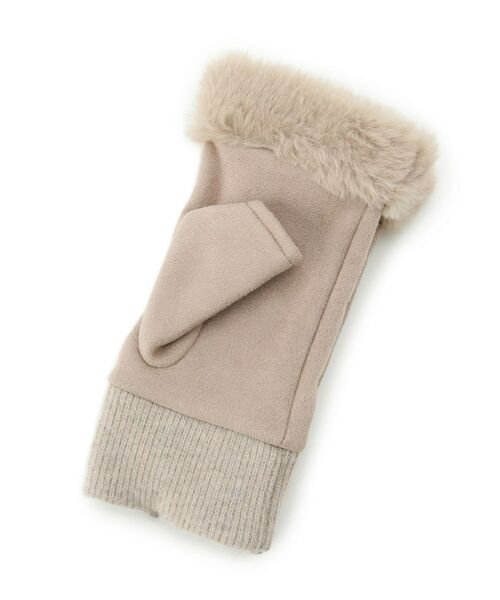 ITS'DEMO / イッツデモ 手袋 | 部分ファー指切りグローブ | 詳細2