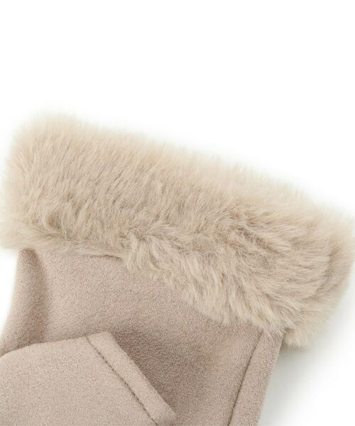 ITS'DEMO / イッツデモ 手袋 | 部分ファー指切りグローブ | 詳細3