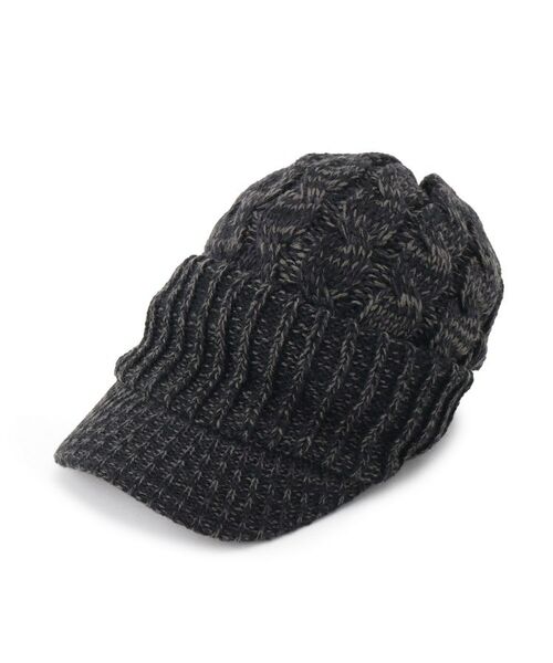 ITS'DEMO/イッツデモ MIXジープニット帽 ブラック(019) 00(フリーサイズ) ITS'DEMO/イッツデモ MIXジープニット帽 ブラック(019) 00(フリーサイズ)