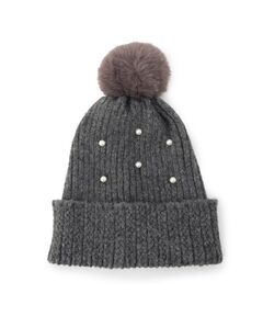 ITS'DEMO / イッツデモ ニットキャップ | フェイクパール付きニット帽