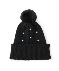 ITS'DEMO / イッツデモ ニットキャップ | フェイクパール付きニット帽