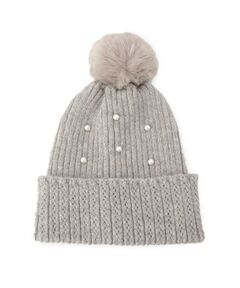 ITS'DEMO / イッツデモ ニットキャップ | フェイクパール付きニット帽