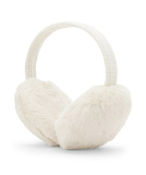 ITS'DEMO / イッツデモ ネックウォーマー・イヤーマフ | 【折りたたみ可】ツイード風イヤーマフ（アイボリー(004)）