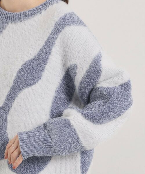 ITS'DEMO / イッツデモ ニット・セーター | 【手洗い可】モール×シャギーニット | 詳細17