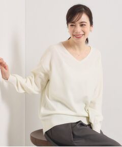 ITS'DEMO / イッツデモ ニット・セーター | 【静電気防止／手洗い可】クリーミータッチVネックニット