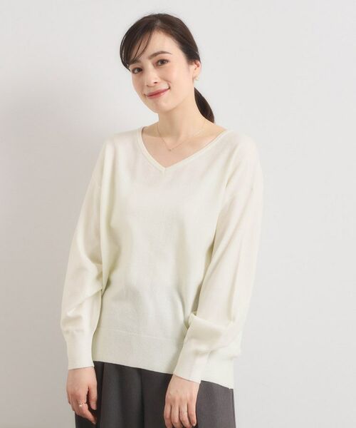 ITS'DEMO / イッツデモ ニット・セーター | 【静電気防止／手洗い可】クリーミータッチVネックニット | 詳細1
