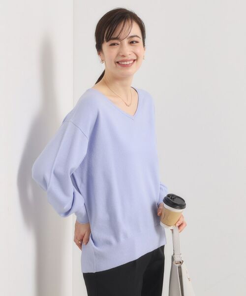 ITS'DEMO / イッツデモ ニット・セーター | 【静電気防止／手洗い可】クリーミータッチVネックニット | 詳細13