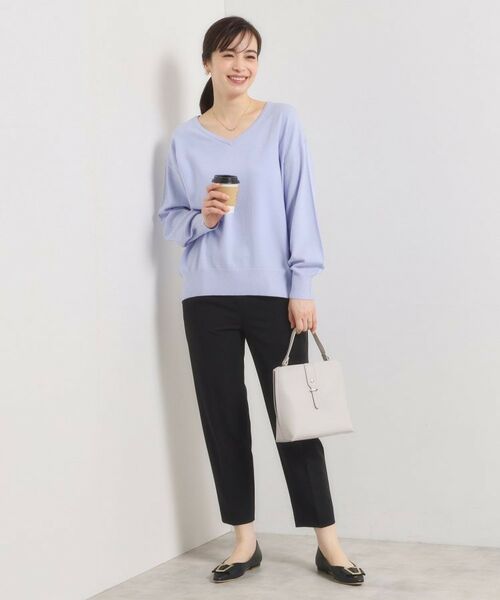 ITS'DEMO / イッツデモ ニット・セーター | 【静電気防止／手洗い可】クリーミータッチVネックニット | 詳細14