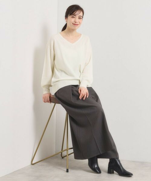 ITS'DEMO / イッツデモ ニット・セーター | 【静電気防止／手洗い可】クリーミータッチVネックニット | 詳細3