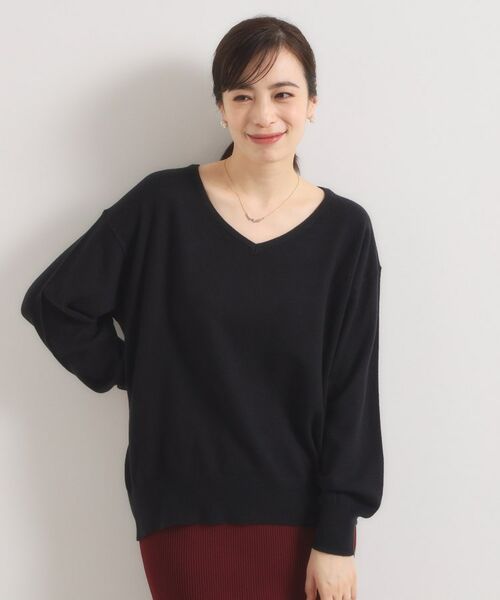 ITS'DEMO / イッツデモ ニット・セーター | 【静電気防止／手洗い可】クリーミータッチVネックニット | 詳細6