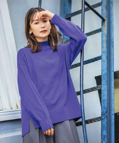 ITS'DEMO / イッツデモ ニット・セーター | 【静電気防止／手洗い可】クリーミータッチハイネックニット | 詳細1