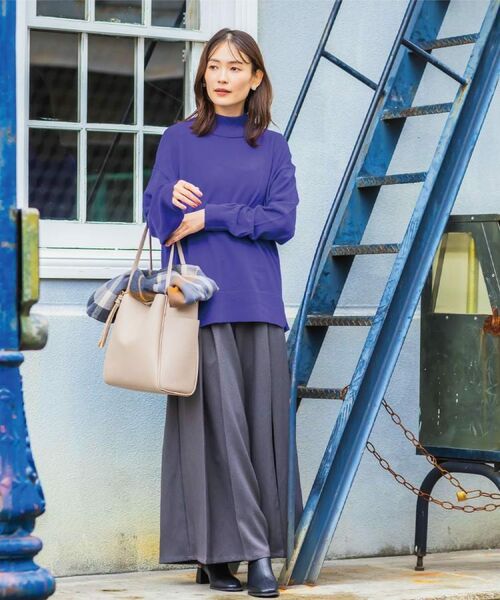 ITS'DEMO / イッツデモ ニット・セーター | 【静電気防止／手洗い可】クリーミータッチハイネックニット | 詳細2