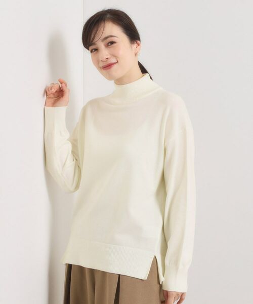 ITS'DEMO / イッツデモ ニット・セーター | 【静電気防止／手洗い可】クリーミータッチハイネックニット | 詳細4