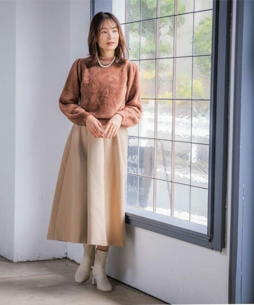 ITS'DEMO / イッツデモ ニット・セーター | 【手洗い可】フェザーヤーンパフスリーブニット | 詳細3