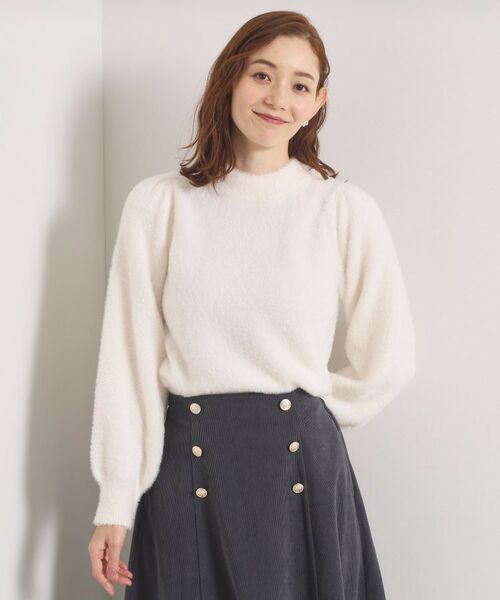 ITS'DEMO / イッツデモ ニット・セーター | 【手洗い可】フェザーヤーンパフスリーブニット | 詳細4